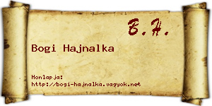 Bogi Hajnalka névjegykártya