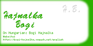 hajnalka bogi business card